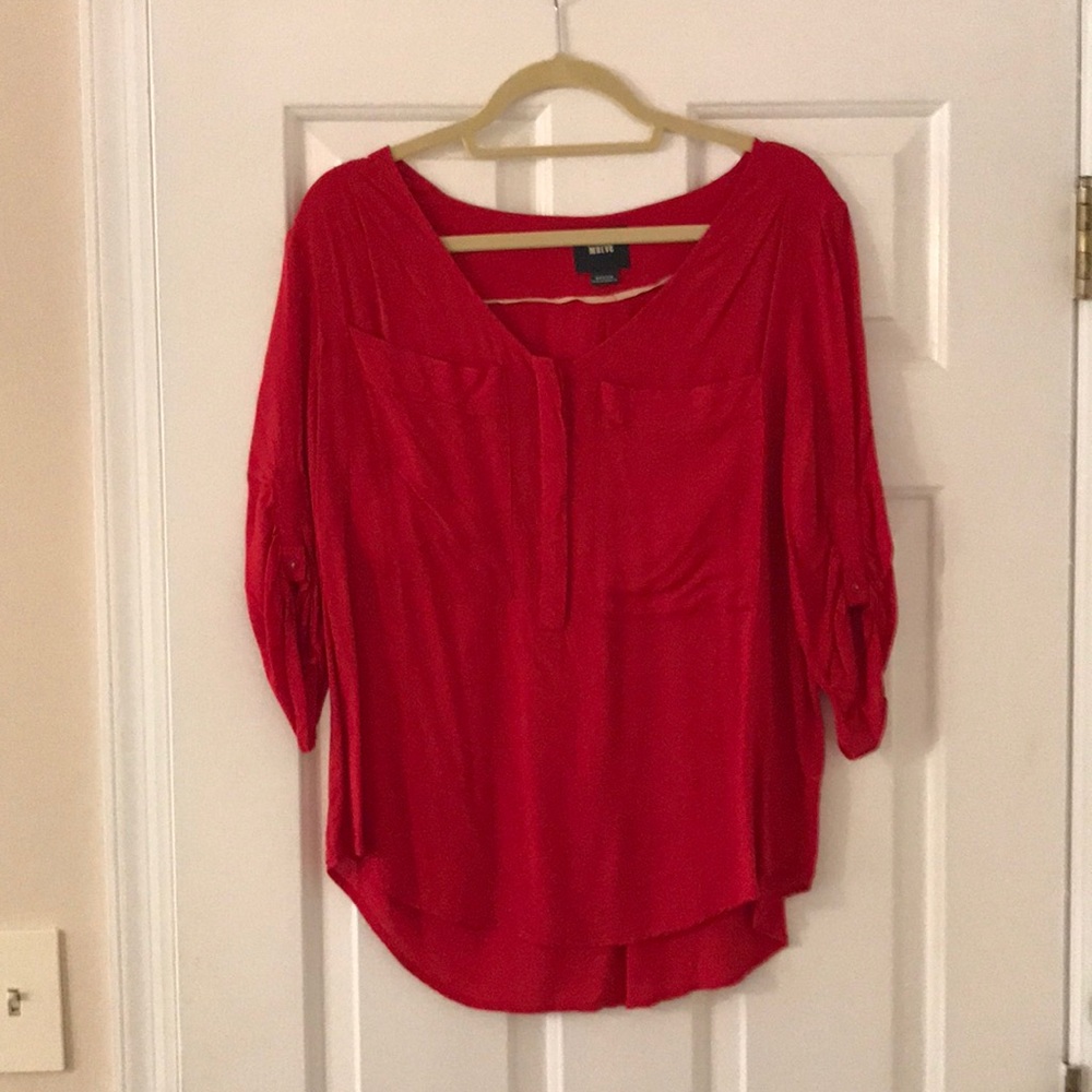 Anthro red Maeve top